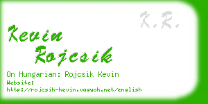 kevin rojcsik business card
